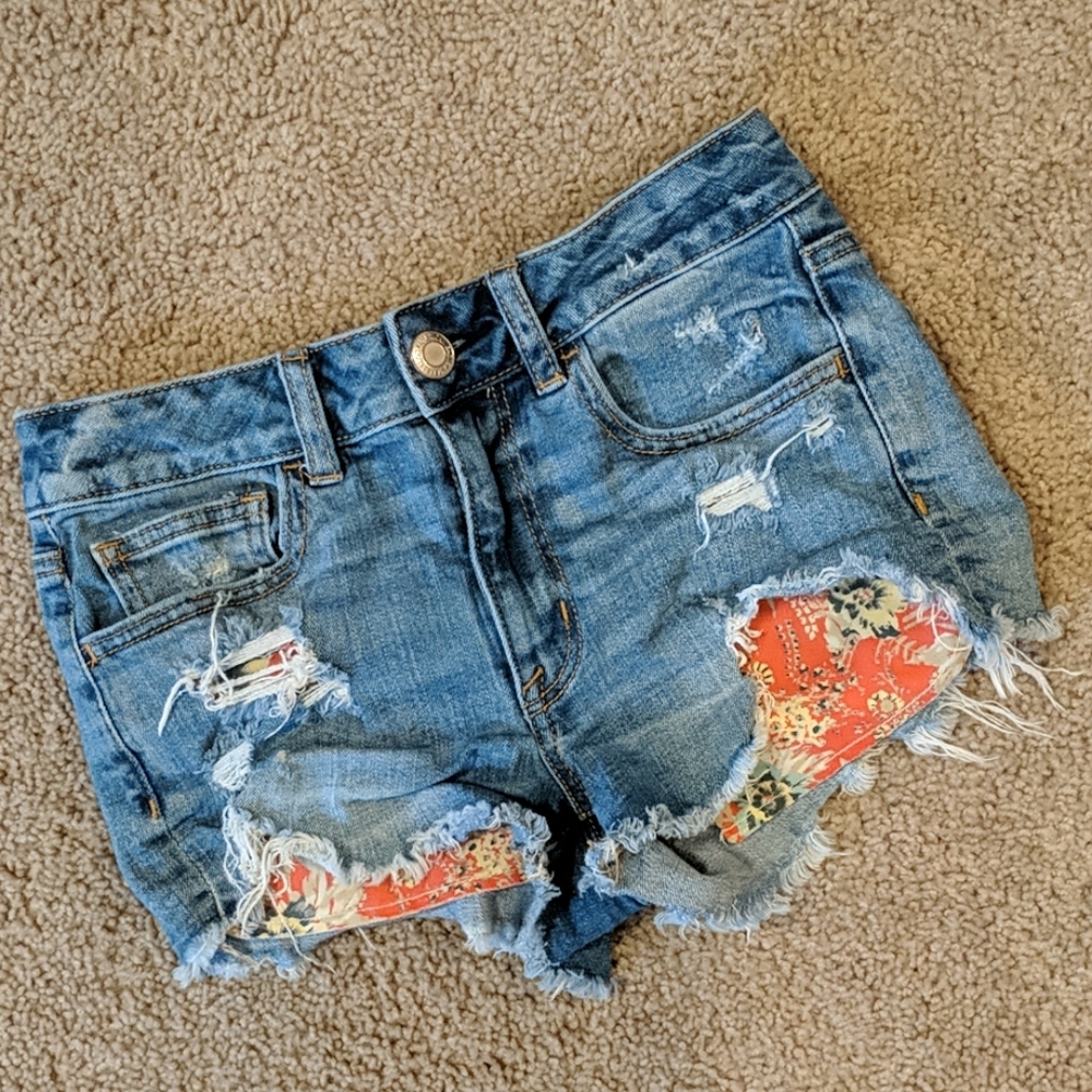 American Eagle Outfitters denim distressed shorts